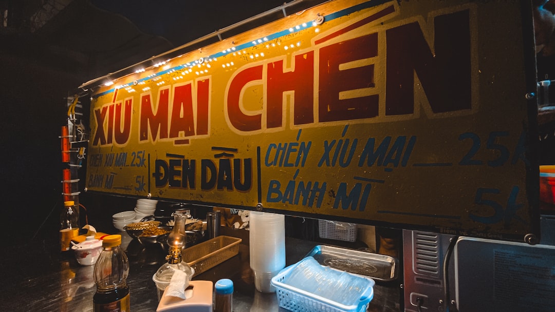 A truck that is sitting in the dark